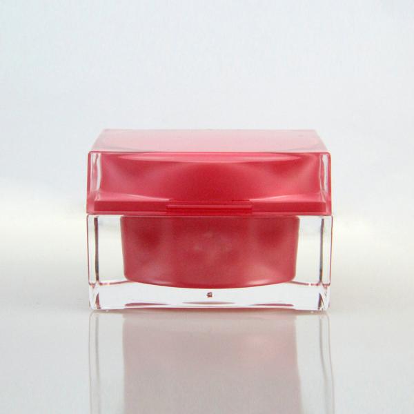 Empty Acrylic Skincare Plastic Double Wall Cosmetic Packaging Jar 20G With Screw Lids