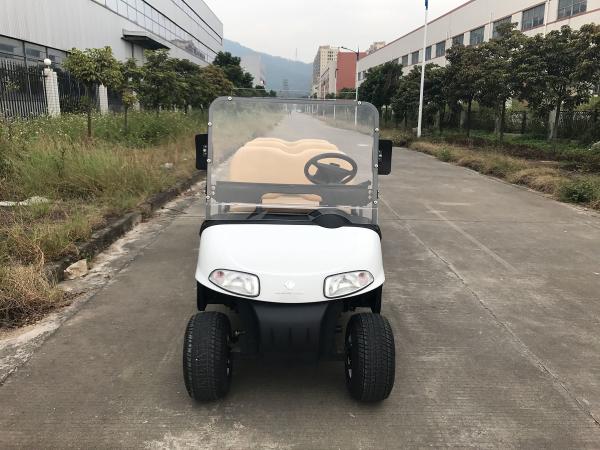 Instalado com os carrinhos de golfe elétricos pequenos da caixa plástica da carga 6 assentos sem teto do carro