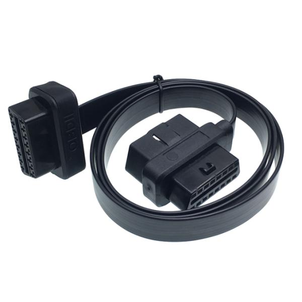 24v OBD2 Male Connector with MOLEX Connector OBD2 Flat Cable Featuring ABS/PVC Material and Pins Plating Nickel/Golden