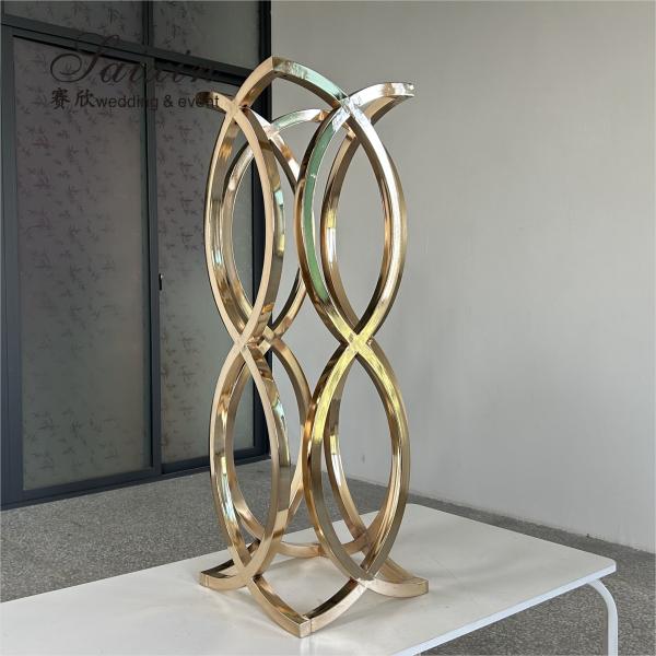 Gold Wedding Flower Stand Centerpiece Unique Metal Flower Stand 97cm