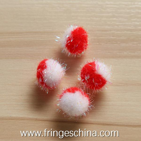 Wholesale Colorful Glitter DIY Pom Pom Ball For Costume Christmas Decoration