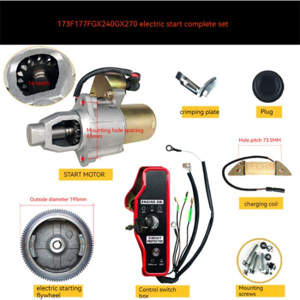 GX160 390 Generator Spare Parts Petrol Generator Starting Motor 2kw-8kw