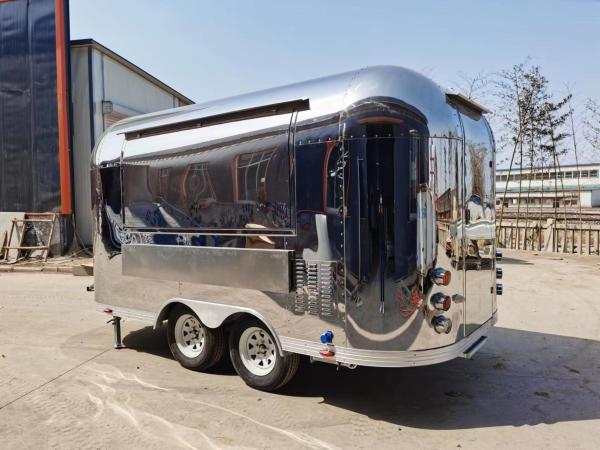 Airstream Food Trailer Carrinho de fast food de aço inoxidável disponível para venda