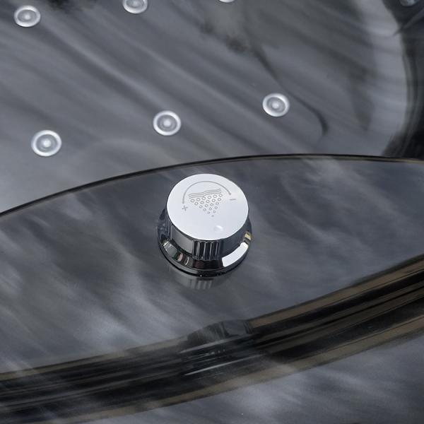 1500 Freestanding Corner Soaking Tub Luxury 2 Person Hydromassage Bathtub