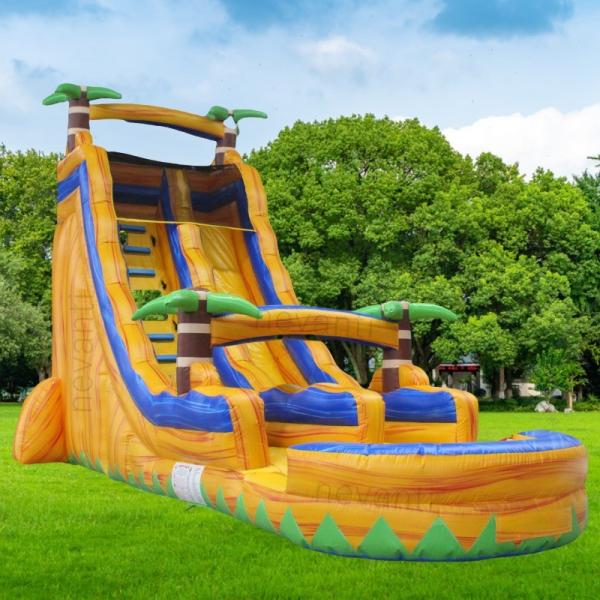 Inflatable Bounce House with Water Slide Max Capacity 100-500kg Repair Kit Included