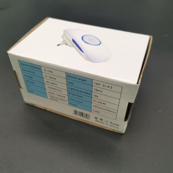 Smart Night Light PIR Motion Sensor Control Cold White Body Induction Mini Lamp Plug-In Sensor Light