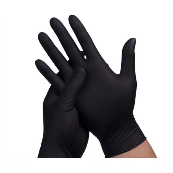 Abrasion Resistance Black Disposable Nitrile Glove Offering Certification and 4 Years Shelf Life Ideal for Medical Industrial Laboratory