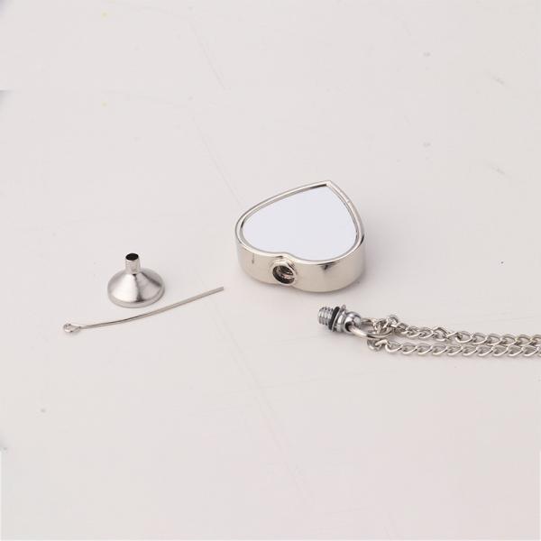 Memorial Sublimation Blank Custom Picture Photo Urn Necklace For Ashes Heart Shaped Unique Gift For Family Friend Loved Ones