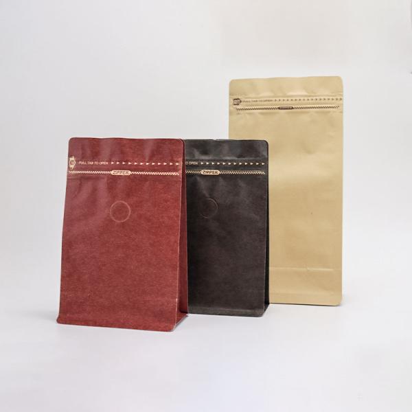 Custom Printed 250g 500g Kraft Paper Coffee Packaging MOPP Coffee Bean Bags With Valve