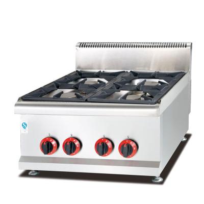 4 Queimadores Forno de placas de gás Quente Equipamento de cozinha comercial Aço inoxidável