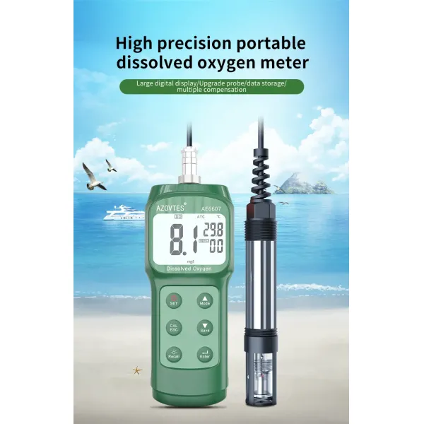 Digital Portable Dissolved Oxygen Meter for Aquaculture Water Analysis