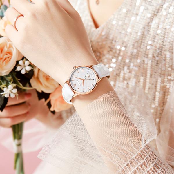 210mm 316 Stainless Steel Bracelet Watch Quartz Movement For Ladies