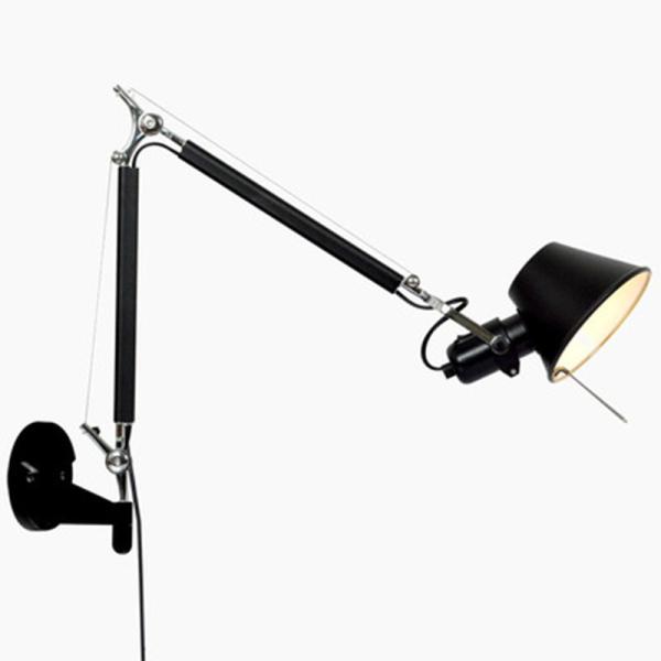 Black White Color Long swing arm Adjustable Aluminum sconces lamp telescopic wall lights (WH-OR-02）