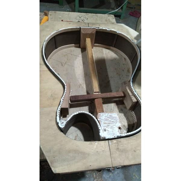 AAAA handmade all Solid ebony wood single cut guitar 14 frets imported wood armrest GA acoustic electric guitar