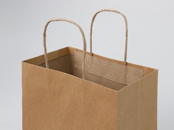 Small Kraft Paper Gift Packaging Bags Biodegradable Turn Top Paper Patrick Bag