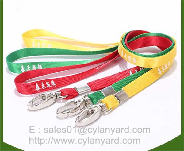 Nylon badge holder lanyards factory China, wholesale print nylon id badge ribbons