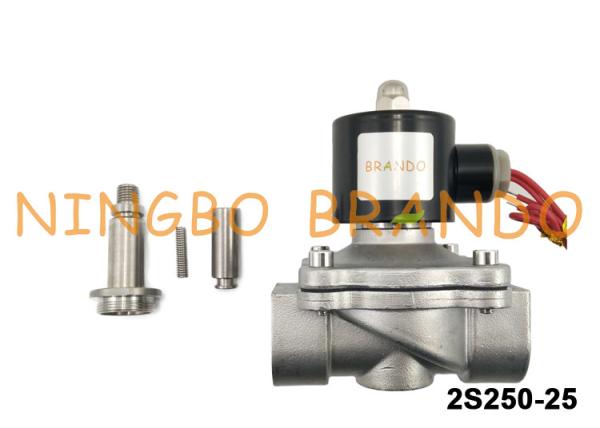 UNI-D Type SUW-25 2S250-25 G1 Stainless Steel Solenoid Water Valve DC24V AC220V