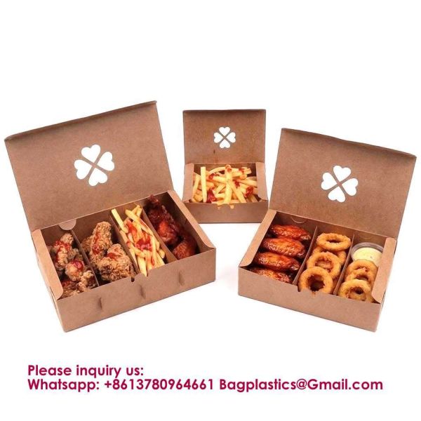 Custom Printed Fast Food Box For Burger Fries Chicken Wings Snack Takeaway Food Packaging Custom Luxury Cardboard Food Grade Korean French Fried Chicken Box Hot Dog Burger Fries Pizza Box Disposable