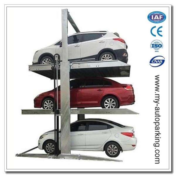 Three Layers Double Deck Parking to Park 3 Sedans/Double Stack Parking System/Multilevel Mini Car Lift Puzzle Solutions