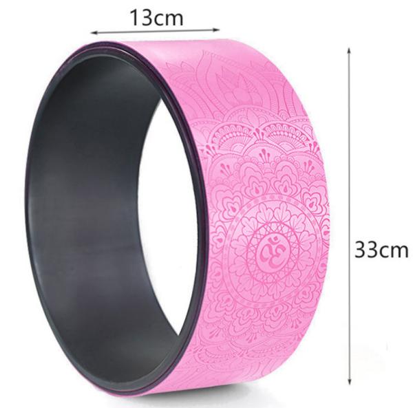 33cm Diameter PU Yoga Exercise Wheel Thick Cushion For Dharma