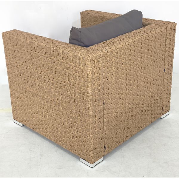 8 Pieces Set Modular Outdoor Rattan Sofa Set with Cushions L Shaped Patio Furniture Set for Garden Backyard