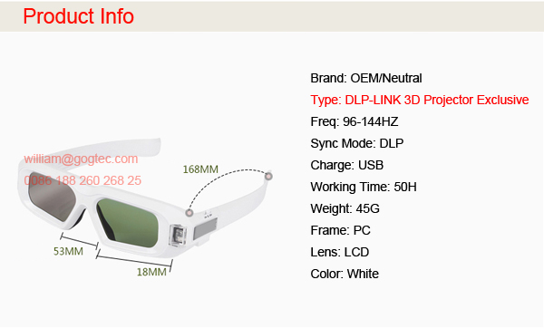 DLP Link 3D glasses TV film vision movie buy LG Sony Samsung Panasonic theater Benq Acer 3