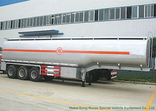 Tri Axle Stainless Steel Tanker Semi Trailer , Palm Oil / Crude Oil Tanker Trailer