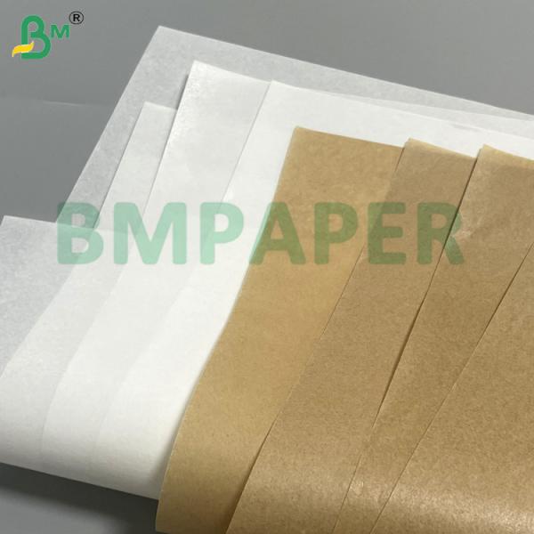 40g 45g 50g Papier sulfurisé blanc et brun, imperméable et résistant à l'humidité, avec revêtement silicone double face, pour emballage alimentaire, compatible micro-ondes