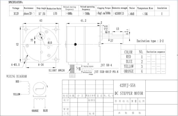Moteur pas à pas 12v à un aimant permanent micro pour les instruments scientifiques Fax Machines