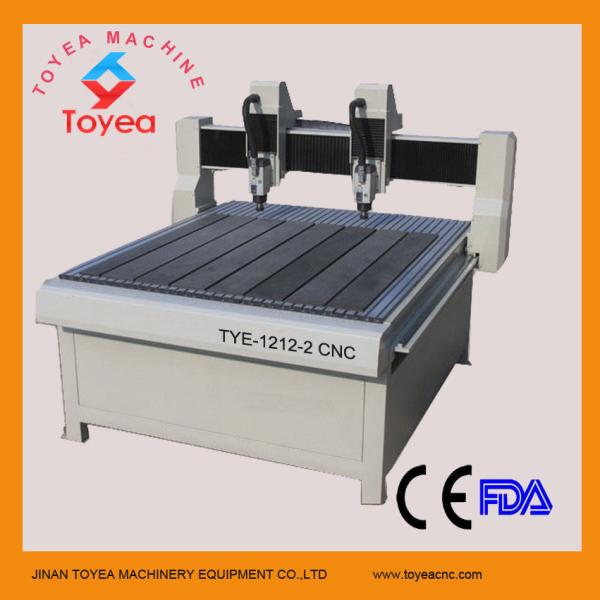 two heads Plastic CNC cutting machine with Round linear rail TYE-1212-2