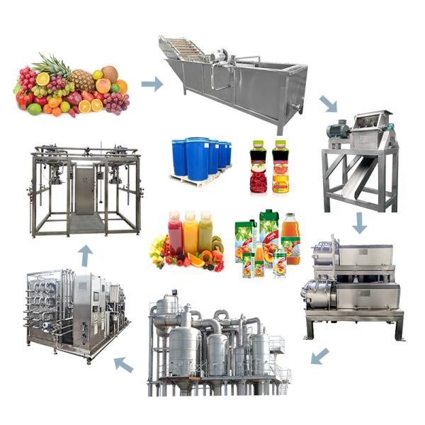 Automatic Vegetable Juice Processing Line 304 Stainless Steel Intelligent Control