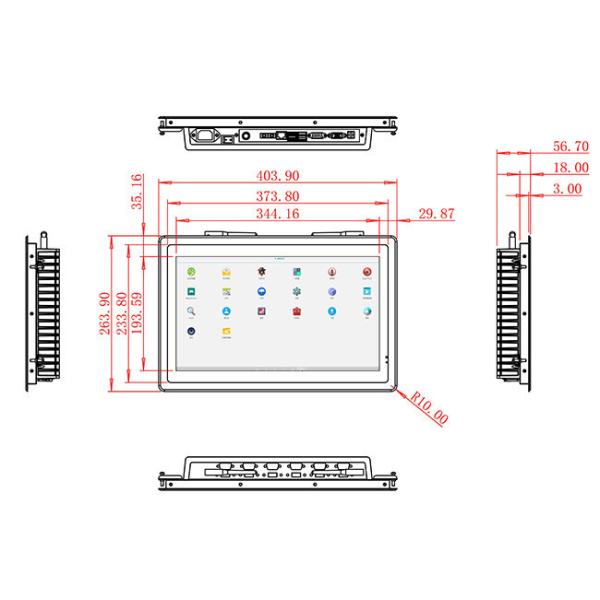 15.6-Inch Compact Android Display for Factory Dashboards and Security Solutions