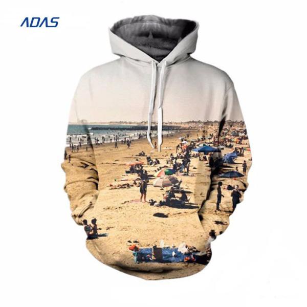 Bleaching Fleece Polyester Sublimation Hoodies Sweatshirts Zipper Up Lion Printing