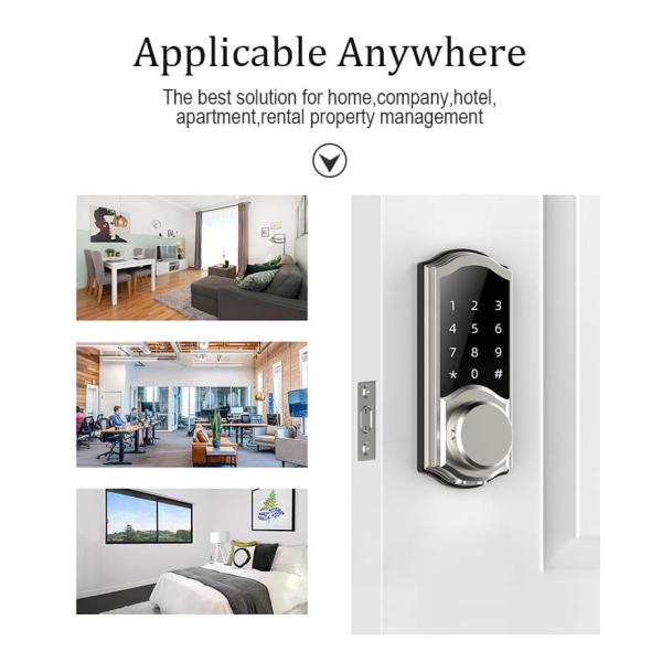 HFSecurity BP03 Biometric Keyless Smart Phone Open way Bluetooth Fingerprint  Door Look