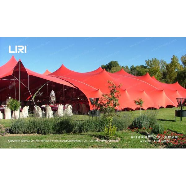 Large Holes Fabric Festival Wedding Event Stretch Tent For 300 Seater