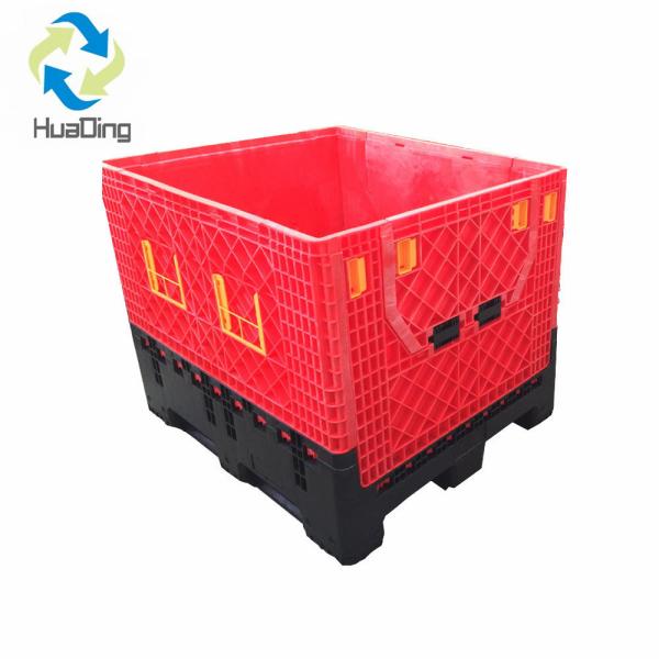 Transport Folding Container Plastic Collapsible Pallet Box Embossing Printing Handling
