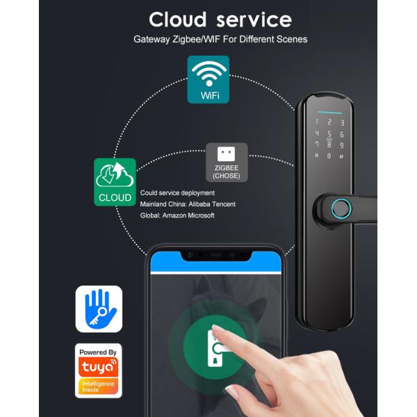 35mm-50mm Anti Theft Intelligent Electronic Lock Tuya Fingerprint Lock