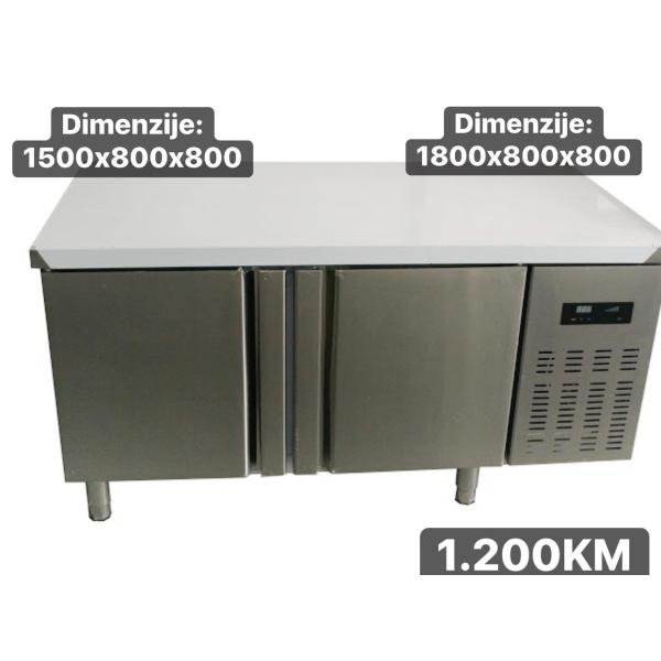 Meat Food Stainless Steel Table Top Freezer 1.8m Dirct Cooling