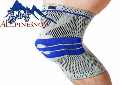 Le silicone de la douille 3D de genou de compression capitonne tissu élastique d'accolade de soutien de genou le haut