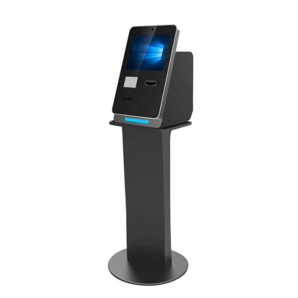 Tabletop Self service kiosk hotel / Airport Check In Kiosk With Passport Scanner Key Card Dispenser And Payment Terminal For Hotel Airport Hospital
