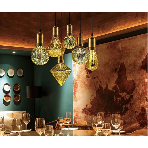 3d Finished Firework  Decorative Filament Bulbs St64 5w G125 E27 Globe