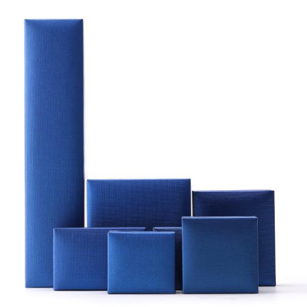 Blue Luxury Paper Jewelry Box Custom Logo Earrings Necklace Pendant Ring Packaging