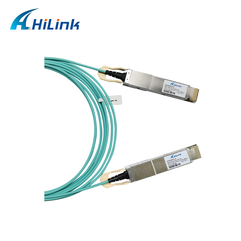 Hilink 400G QSFP-DD to QSFP-DD Active Optical Cable RoHS Compliant AOC
