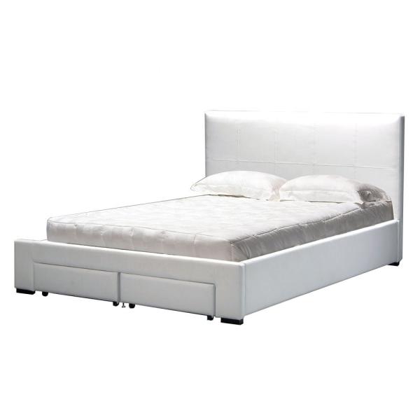 219x190x120cm Modern Queen Size Bed Practical With Leather Headboard