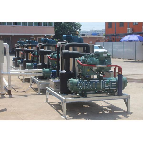 Máquina de hielo de agua de mar de 3 toneladas Barcos pesqueros Máquina para hacer hielo de agua de mar Compresor Bitzer alemán