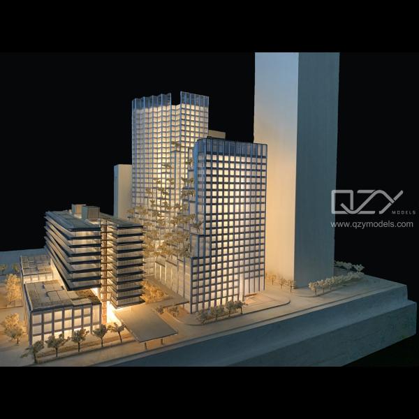 Electrónica Sede Arquitectura Mini Modelos JKP 1/300 Acrílico blanco