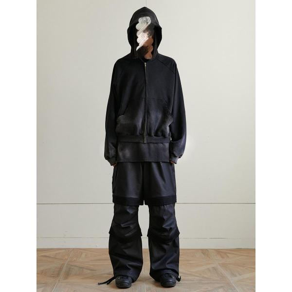 Vintage Zip Up Acid Wash Men's Hoodies Sweatshirts with and Regular Sleeve Style
