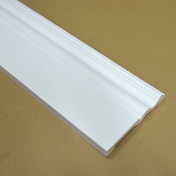 GD-85060 Modern Style Polyurethane Skirting Mouldings | Easy-Install White Wall Baseboard Trim for Living Rooms