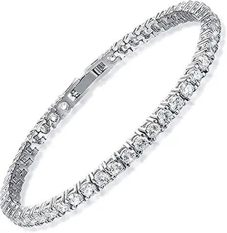 925 Sterling Silver Link Bracelet Set With Stud Earrings Silver Jewelry Set 18-Inch Chain