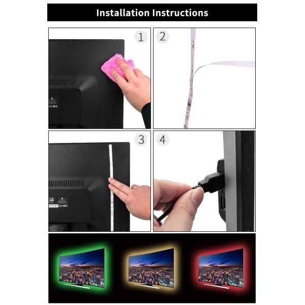 5В USB 5050 самоклеящаяся светодиодная лента RGB 5000 мм адресной светодиодной ленты